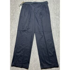 Northpole Dress Pants Mens 34X30 Blue Belted Polycotton Pockets New